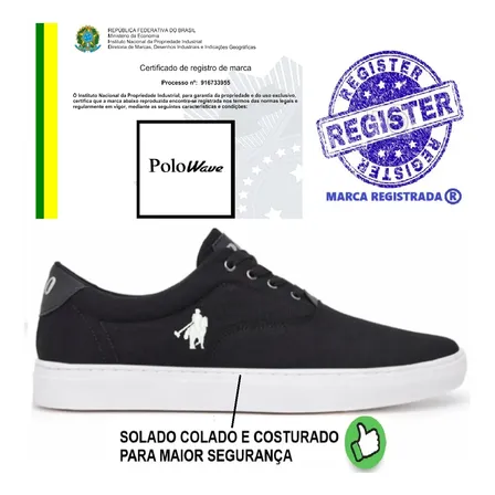 Tênis Polo Wave Original Lona Algodão Sapatenis Casual Leve