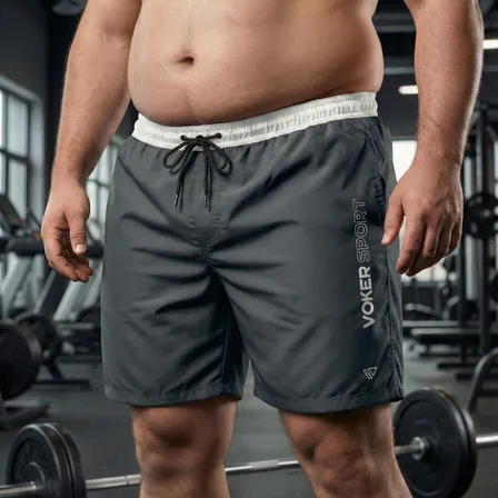 Short Masculino Plus Com Elastano Bermuda Academia Praia