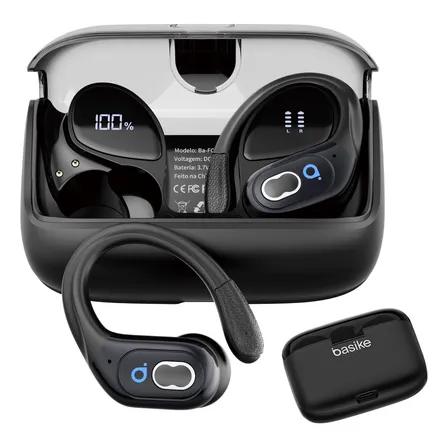 Fone De Ouvido Bluetooth Corrida Gancho Prova D'água Com Gan