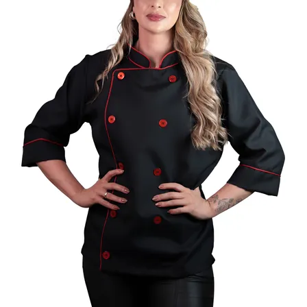 Dolma Chef Uniforme Doma Cozinha Unissex Manga Gastronomia
