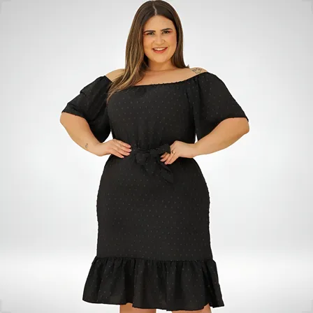 Vestido Plus Size Moda Evangélica Midi G1 A G3 Lançamento