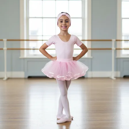 Kit Roupa De Ballet Infantil Completa 7 Itens Saia Tule