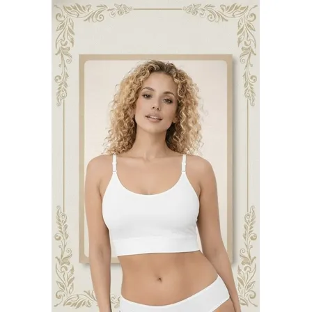 Kit 2 Tops Cropped Femininos Algodão Reforçado Sem Bojo