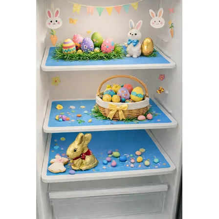 Kit Com 3 Toalhas De Geladeira Em Pvc Impermeavel 46x32 Cm