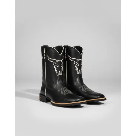 Botina Texana Country Bico Quadrado Conforto Rodeio Western