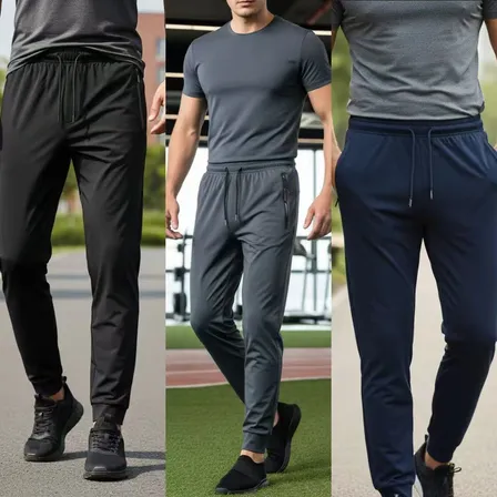 Kit 3 Calças Jogger Masculina Dry Fit Slim Esportiva