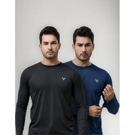 Kit 2 Camisa Camiseta Proteção Uvb50 Blusa Térmica Masculina