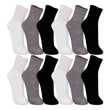 Kit Com 12 Pares De Meias Cano Médio Esportiva Trifil