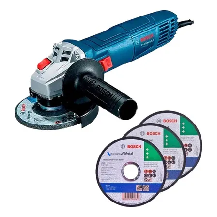 Esmerilhadeira Angular 4.1/2 Pol 700w Gws Com Discos Bosch