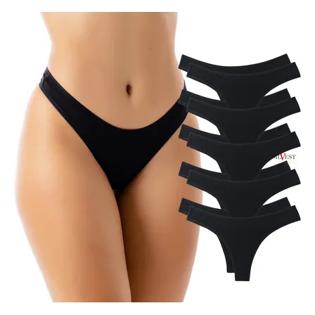 Kit 10 Calcinhas De Algodão Tanga Fio Básica Sem Detalhes