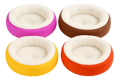 Caminha Redonda Pet Sherpa Cama Para Cães Gatos Macia Quente