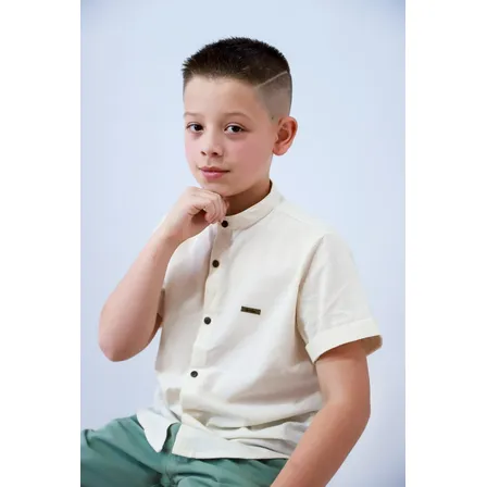 Camisa Infantil Jovens Casual Linho Luxo 0 Ao 16 Sair Festas