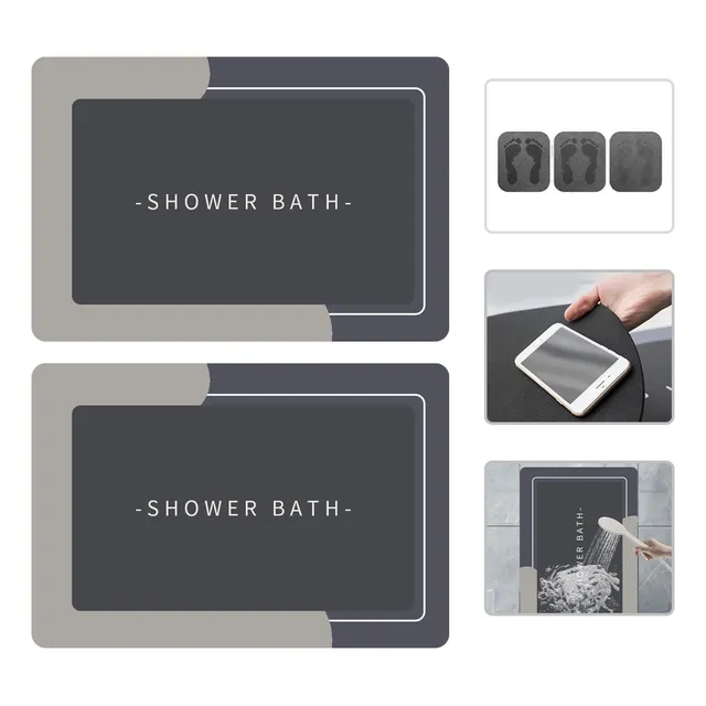 Kit 2 Tapete Banheiro Antiderrapante Absorvente Magico 40x60