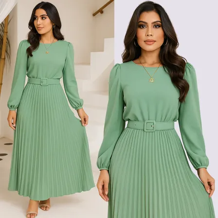 Vestido Para Fardamento De Congresso Evangélico Com Cinto