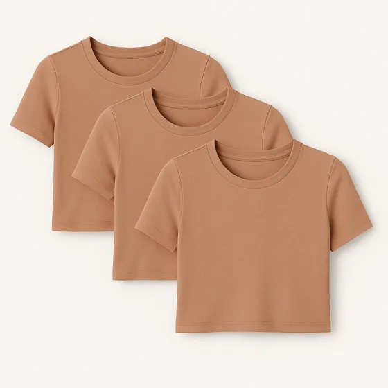 Kit 3 Blusas Skin Cropped Insider - Gênero Feminino