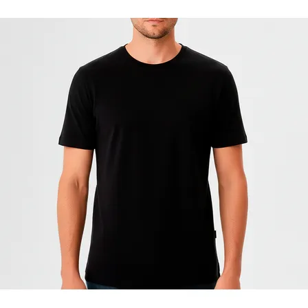 Camiseta Básica Malwee Masculina Algodão Casual Gola Redonda