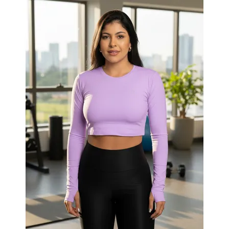 Cropped Poliamida Blusa Feminina Camiseta Proteção Uv Voker