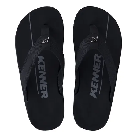Chinelo Sandalia Kenner Nk6 Todo Preto Original Lançamento