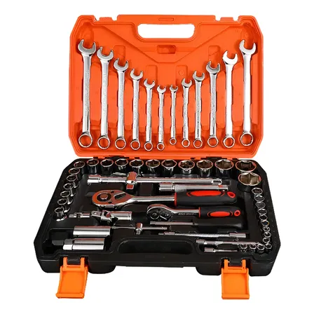 Jogo Soquete Chave Combinada Catraca Kit 61 Pcs Com Maleta