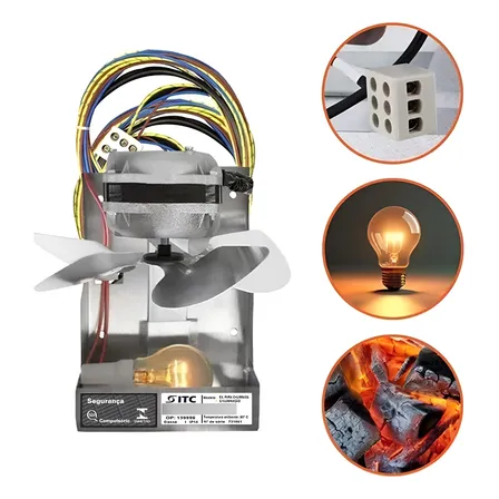 Exaustor De Churrasqueira Alta Temperatura Suporte Lâmpada