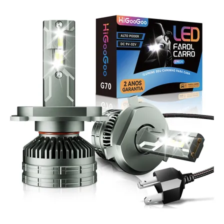 Higoogoo G70 200w Par Carro Farol H4 H1 H7 H11 Hb3 Hb4 H27