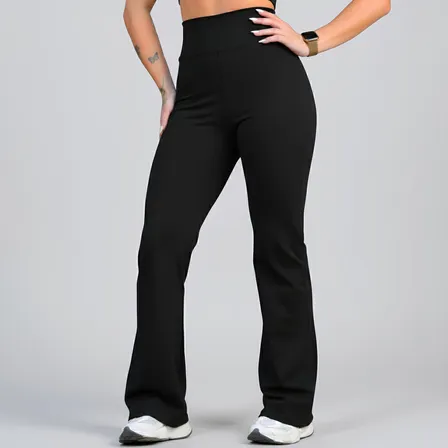 Calça Legging Leg Flare Zero Transparência Grossa Academia