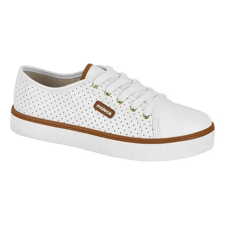 Tênis Sapatênis Casual Feminino Plataforma Sola Alta Moleca