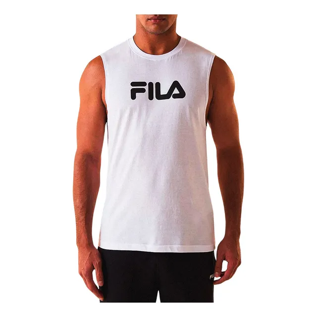 Regata Fila Letter Masculina Esportiva Leve Conforto Diário