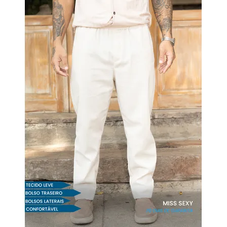Calça Linho Masculino Social Casual C/bolsos Tecido Premium