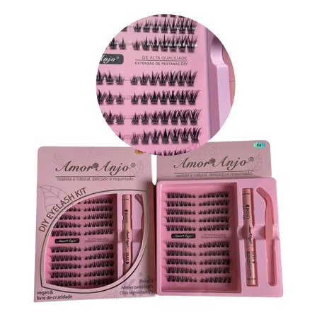 Kit Extensao De Cilios Posticos Tufinho Natural Boa Duracao