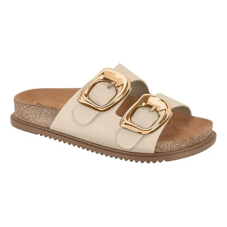 Papete Sandália Feminina Beira Rio Fivela Tratorada Conforto