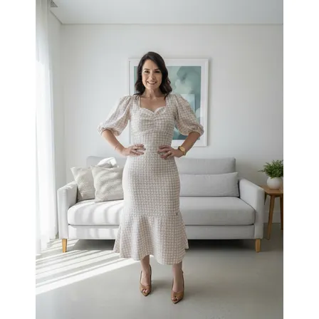 Belo Conjunto Saia E Blusa Em Algodao Bordado Evangelica