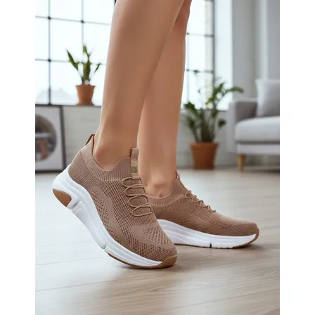 Tênis Feminino Knit Respirável Ultra Macio Slip On Modare