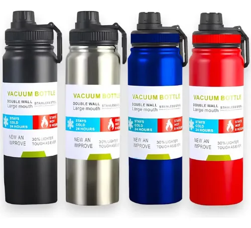 Garrafa Térmica Inox 800ml Squeeze Academia Quente Frio Água