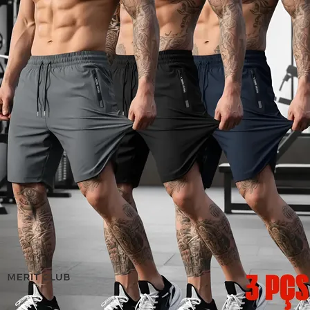 Kit 3 Bermuda Masculina Leve Fria Esportiva Fitness Elastano