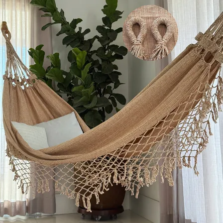 Rede De Descanso Algodão 180kg Casal Alta Qualidade