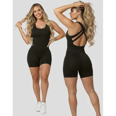 Macaquinho Academia Fitness De Poliamida Zero Transparência