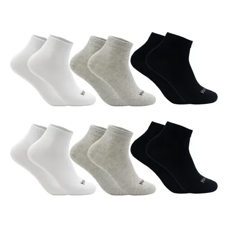 Kit 6 Pares Meias Hoahi Cano Médio Algodão Original Promoção