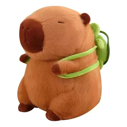 Capivara Gigante Pelúcia 50cm Antialérgica Mochila Tartatuga