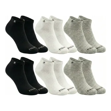 Kit 6 Pares Meias Soquete Cano Curto Algodão Oferta Polo Fit