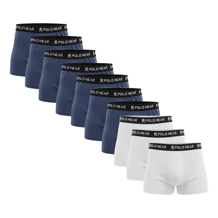Kit 10 Cuecas Boxer Algodão Polo Wear Masculina Original