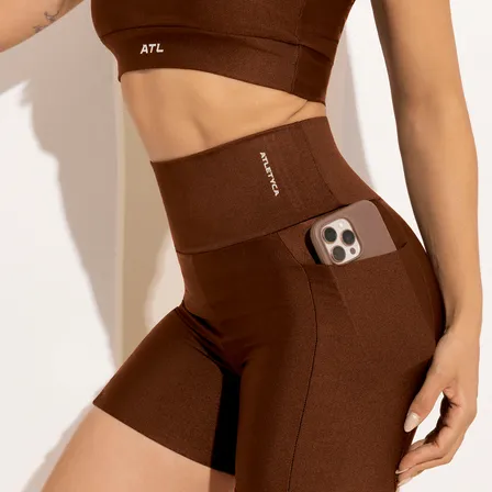 Short Fitness Academia Feminino Com Bolsos Laterais Atletyca