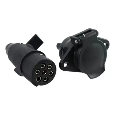 Tomada Eletrica Caminhao Carreta Macho Femea 7 Polos Nylon