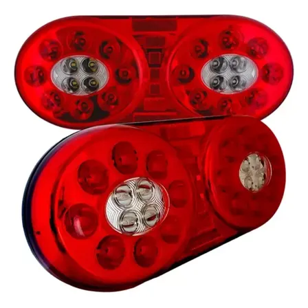 Par Lanterna Traseira Randon Led Caminhão Carreta 12v 24v