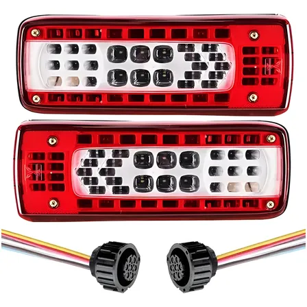 Par Lanterna Traseira Volvo Fh Fx Fm Vm Led Chicote 12v 24v