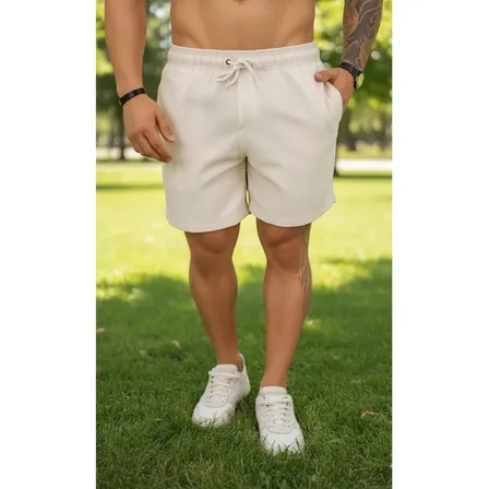 Short Bermuda De Linho Mauricinho Premium Verão Leve Praia