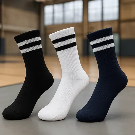 Kit 3 Pares De Meias Cano Alto Unissex Academia Casual