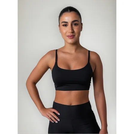 Top Feminino Com Bojo Removível Academia Alta Sustentação