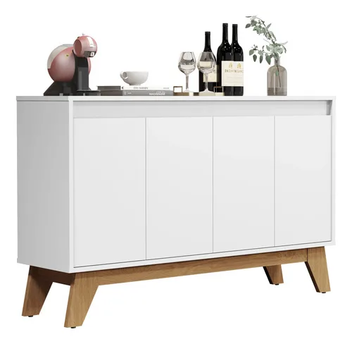 Aparador Para Sala De Jantar Cancun 4 Portas Buffet Balcão