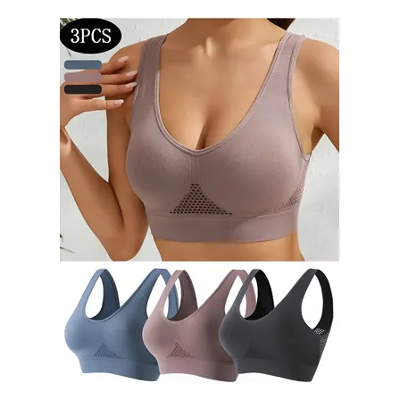 Kit 3 Tops Com Bojo Esportivo Fitness Academia Yoga Ciclismo